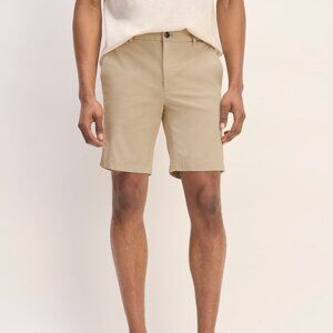 Everlane Uniform Beige The Performance Chino Slim Fit Shorts Size 33